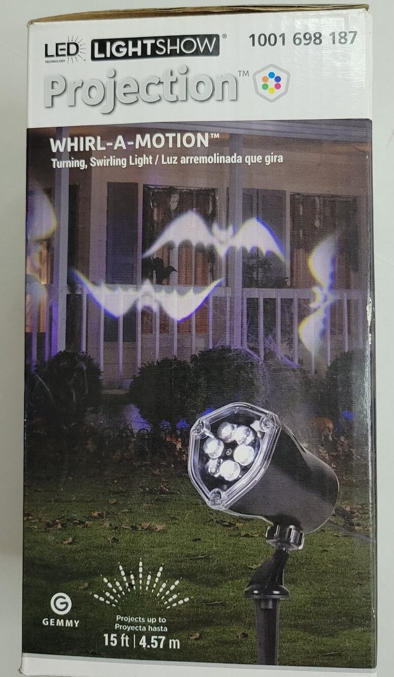 Gemmy ~ LightShow LED Projection ~ BATS ~ Whirl-a-Motion + Strobe ~ Up to 15ft